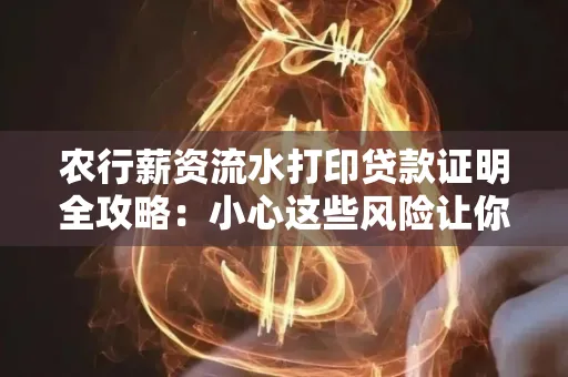农行薪资流水打印贷款证明全攻略：小心这些风险让你轻松避坑