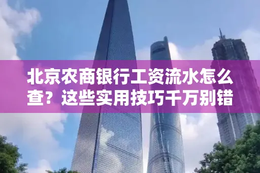 北京农商银行工资流水怎么查？这些实用技巧千万别错过！