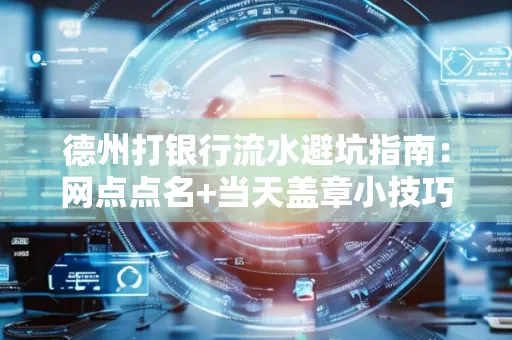 德州打银行流水避坑指南：网点点名+当天盖章小技巧