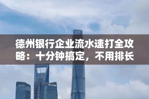 德州银行企业流水速打全攻略：十分钟搞定，不用排长队！